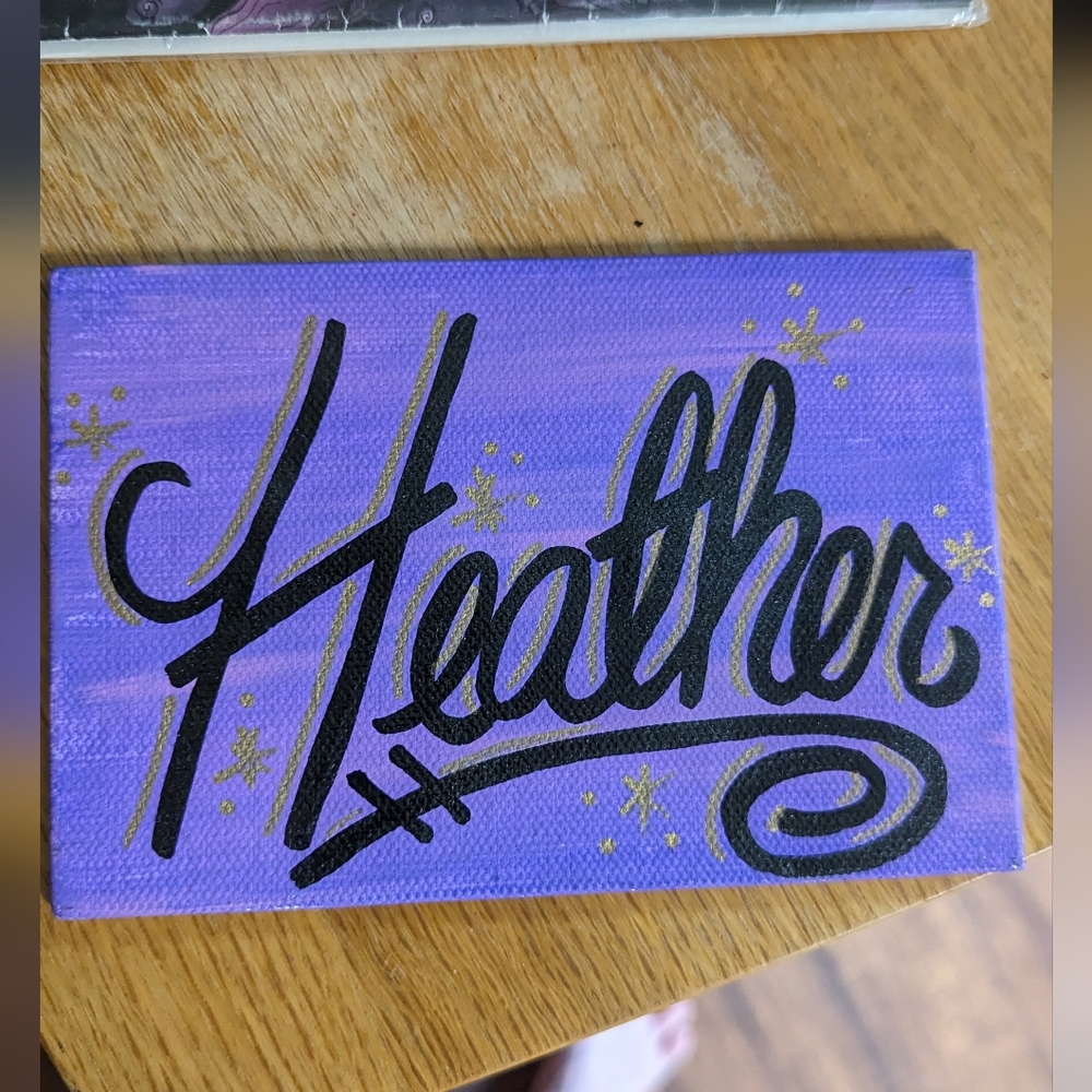 Graffiti mini canvas HEATHER